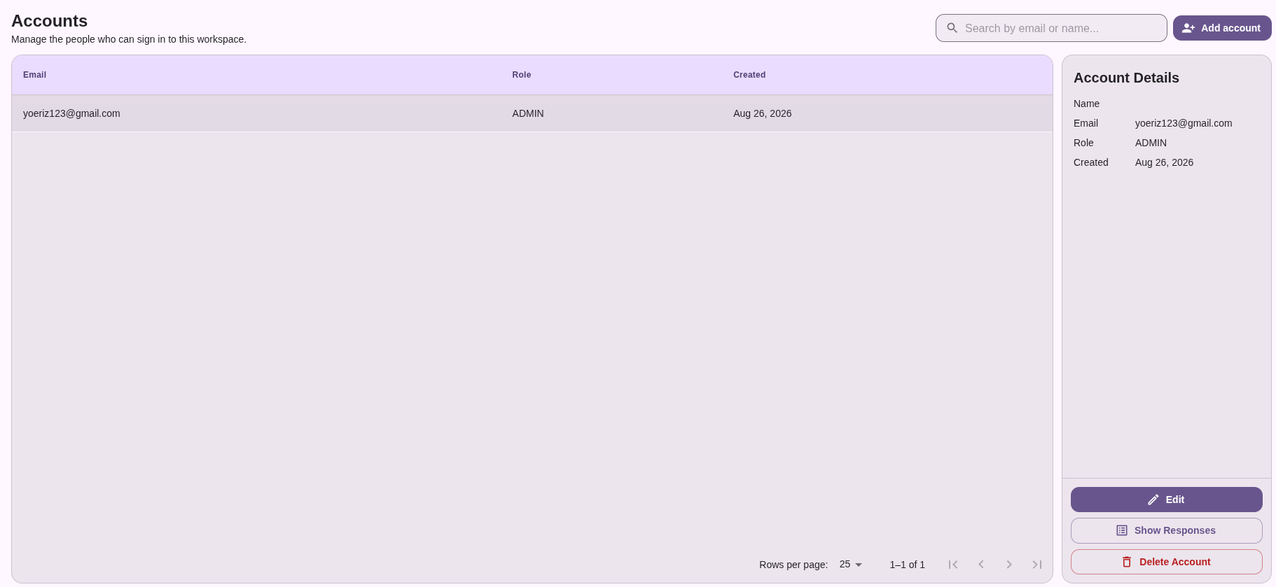 Accounts screenshot