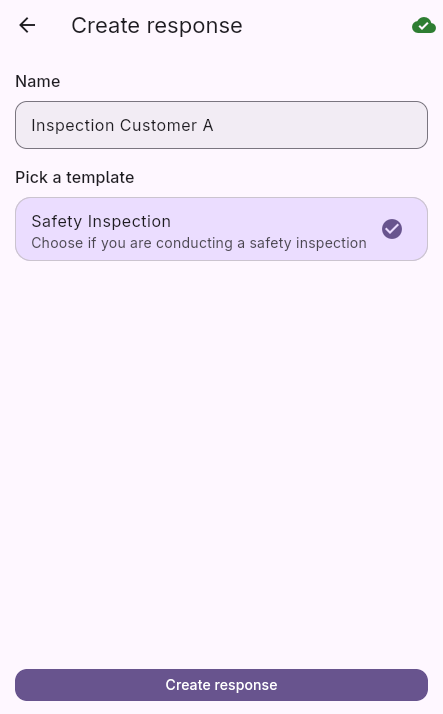 Creating a response screenshot